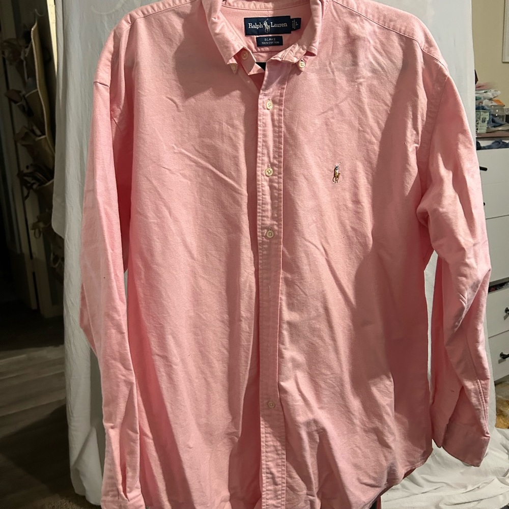 Ralph Lauren Men's Light Pink Button Down Shirt